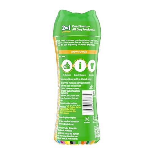 GAIN TANGO 2-IN-1 LAUNDRY SCENT BOOSTER BEADS, PIÑA AND PLUMERIA SCENT, 10.7 OZ, LAUNDRY BEADS WITH DUAL SCENTS PLUS ALL DAY FRESHNESS