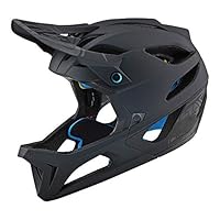 Troy Lee Designs Stage Stealth Full Face Mountain Bike Adult Helmet with MIPS and TLD Shield Logo (Medium/Large, Matte Black)