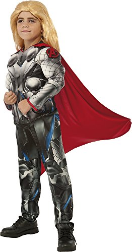 Marvel Avengers Thor Boys Muscle Costume with Clip-on Badge (Medium (8))