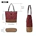 ArcEnCiel Women's Canvas Shoulder Hand Bag Tote Bag (Maroon)