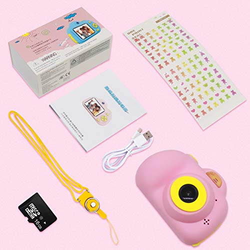 [16GB Memory Card Include] RegeMoudal Kids Digital Camera Gifts for Child Boys Girls,Mini Rechargeable Children Shockproof Digital Camcorders Little Kid Toys Gift 8MP with Battery 2 Inch,Pink - Thumbnail 6