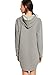 SweatyRocks Sweatshirt Dress Hoodie Pockets Grey Dress (XX-Large, Grey)