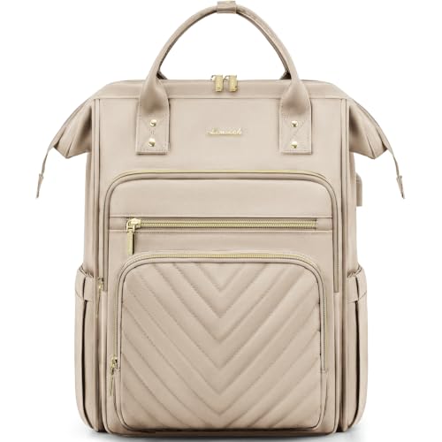 LOVEVOOK Laptop Rucksack Damen Elegant Schulrucksack Mädchen 15,6 Zoll
