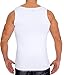 LISH Men's Slimming Light Compression Tank Top Shirt - Sleeveless Body Shaper Shirt for Weight Loss (White, XL)