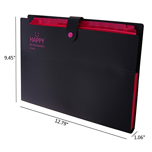 image for IDOMIK Expanding File Folders 12 - Pocket, Accordion Document Organize