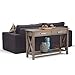SIMPLIHOME Kitchener Console Table - 47 Inch Wide Solid Wood Sofa Table in Distressed Grey, Contemporary Storage Table for Entryway or Living Room with 2 Drawers, Bottom Shelf, and X-Design Sides