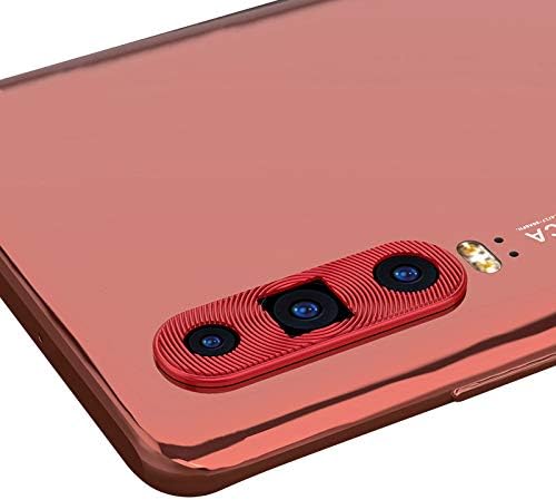 Huawei P30 Back Camera Lens Cover 0.2mm Ultra Thin Metal Back Rear Camera Lens Screen Cover Case for Huawei P30 by TAOYUNXI (red)
