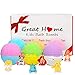 Kids Bath Bombs with Surprise Toys Inside Xmas Gift Set Bubble Bath Fizzies Safe Ingredients that Don't Stain the Tub (6PCS/SET)