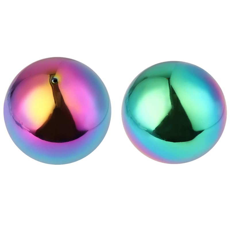 Gogogmee Gazing Globe Ball 2pcs Stainless Steel Gazing Balls Large Silver Mirror Sphere Reflective Garden Sphere
