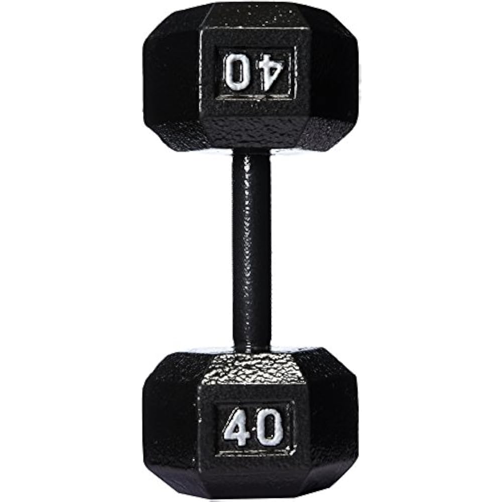 AmazonBasics Cast Iron Hex Dumbbell 40 Pounds eBay