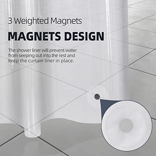 Titanker Clear Shower Curtain Liner, 72 x 72 Plastic Shower Liner