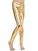 Aaronano Little Girls' Metallic Color Shiny Stretch Leggings