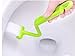 2pcs Portable Toilet Brush Scrubber V-type Cleaner Clean Brush Bent Bowl Handle