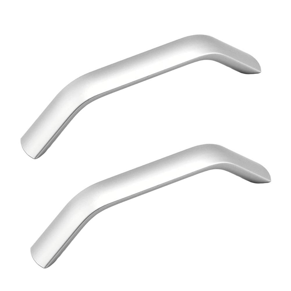 ANSIEDIO 2pcs Silver Cupboard Handles Drawer Handles Kitchen Cabinet Door Handles Aluminum Alloy Bow Pull Handle (Hole Spacing 96 mm)