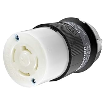 Hubbell Hbl7413c Locking Connector 4 Pole And 4 Wire 20 Amp 120 208v Black Amazon Com Industrial Scientific