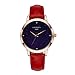 OLMECA Women's Watches Fashion Watches Wristwatches Waterproof Quartz Women Watches Red Leather 866-MKHopd