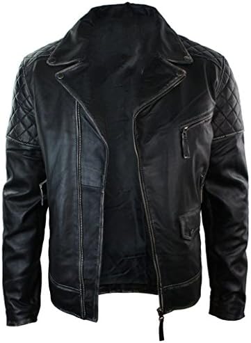 Lambskin Leather 100% Pure Solid Leather Jacket Free Authentic Black Leather Wallet