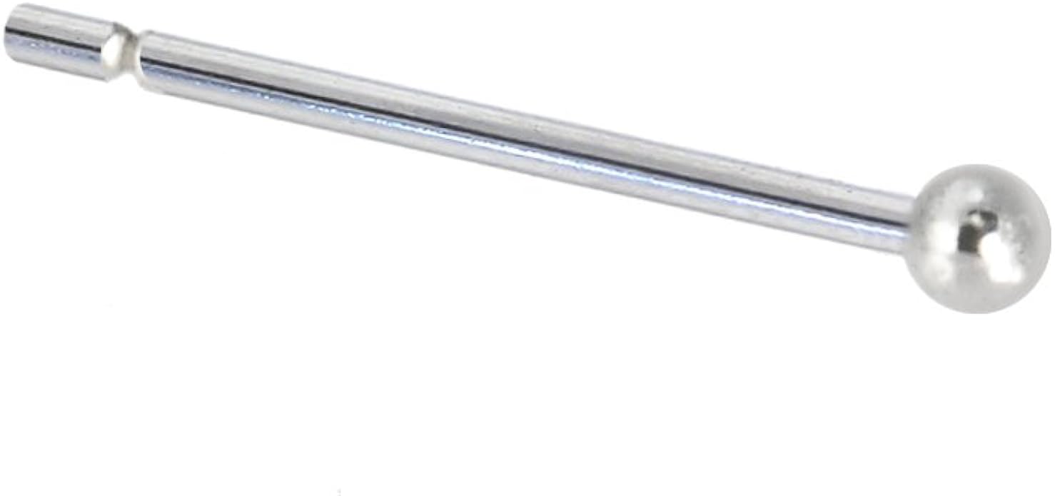 Solid 14k White Gold 1mm Ball Nose Stud Bone 20 Gauge 1/4ö
