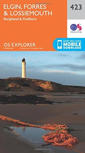 Elgin, Forres & Lossiemouth Map | Burghead & Findhorn | Ordnance Survey | OS Explorer Map 423 | Scotland | Walks | Hiking | Maps | Adventure