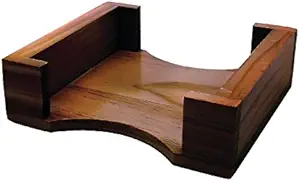 CoasterStone Holder for Square Coasters, 1 Included, Walnut