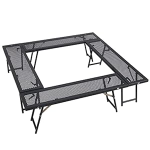 SUN-YE 焚き火テーブル アウトドア 囲炉裏 自由な組み合わせで使えるシェイプ 収納ケース付