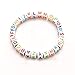 JINWAY 800pcs Letter Beads White Beads With Colorful Letter Acrylic Alphabet Beads for Jewelry Making,DIY Bracelets, Necklaces, Key Chains and Children's Educational Toys