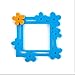 Mond-Sterne 1 PSC Creative Cute Switch Wall-Stickers Decoration Blue Flower