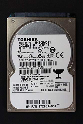 MK5056GSY, A0/LH003C, HDD2E61 F VL01 T, G002587-0A, Toshiba SATA 2.5 PCB