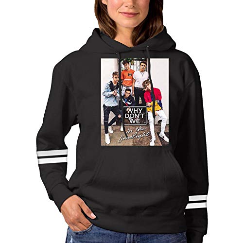 in The Limelight_Why_Don't_We Long Sleeve Hoodie Sweater with Graphics Packets Hoodies for Women-Black S