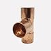 PROCURU 10-Pack 1/2-Inch Copper Tee CxCxC, Certified Safe (CWTE0012-10P)