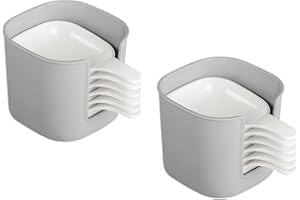 Dipping Sauce Plate and Holder Set, Including 6counts Seasoning Dish with 1count Storage Box(7counts/Set), for Condiments, Se