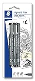 STAEDTLER 308S-9BK3D Fineliner Pigment Black Pack