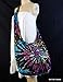 BTP! Tie Dye Sling Crossbody Shoulder Bag Purse Hippie Hobo Cotton Bohemian Colorful Firework (Random Spiral Dark Tone)