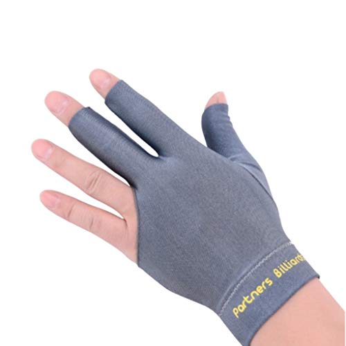 ButyYI Professional Billiard Glove Billiard Left Hand Three Finger Open Fingertip Glove Fit for Professioner (#1)