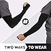 Tough Outdoors UV Sun Protection Arm Sleeves for Men & Women - UPF 50 Cooling Sports Compression Arm Shield w/Hand Cover