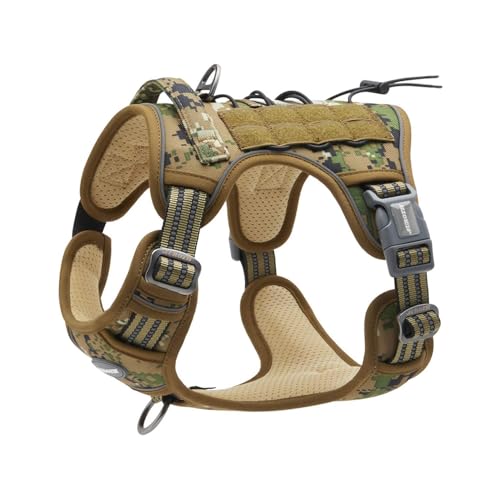 AUROTH Tactical Dog Harness for Small Medium Dogs No Pull Adjustable Pet Harnes…
