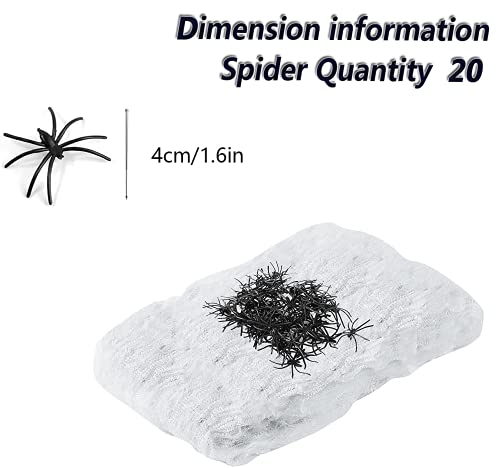 13ft Halloween Hanging Ghost Decorations, special sound effects, Collocation Scary Fake Spiders and Stretch Cbowebs, Creepy Skeleton LED Hanging Props for Halloween Party Indoor and Outdoor Decor