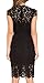 MEROKEETY Women's Sleeveless Lace Floral Elegant Cocktail Dress Crew Neck Knee Length for Party