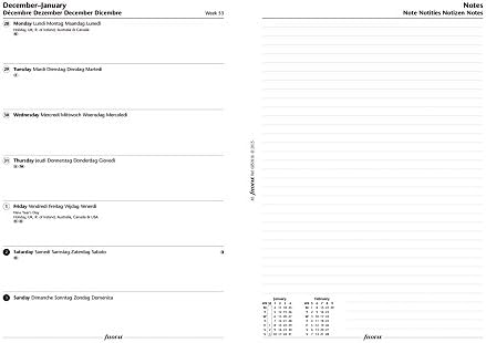 Filofax 2017 A5 Week on Page with Notes Refill, 5 Languages, 8.25 x 5.75 inches (C68509-17)