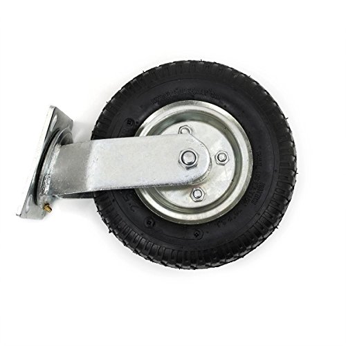 4Pcs 8" Pneumatic Air Tire Wheel 2 Rigid + 2 Swivel HD Farm Cart Caster Large