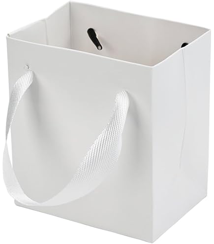 HUAPRINT White Paper Gift Bags With Handles - 20 Pack, 7x4x9 Inches, Sturdy Shopping & Party Favor Bags - View #10