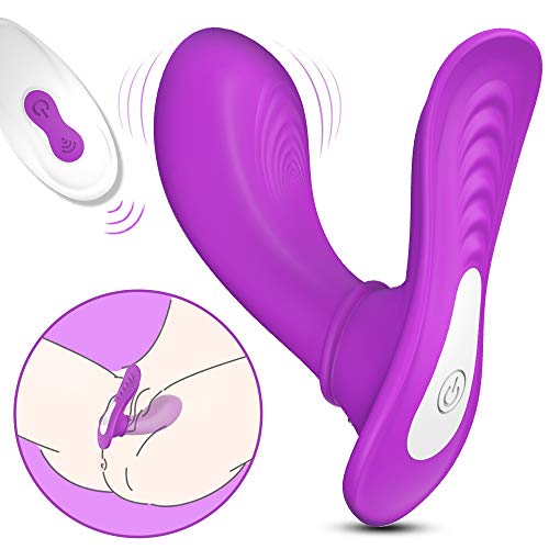 Wearable Clitoris G-spot Vibrator, Remote Control Butterfly Vibrator with 9 Vibration Speeds, Waterproof Vibrating G Spot Vagina Clit Stimulator, Rechargeable Adult Sex Toy for Women and Couples Fun