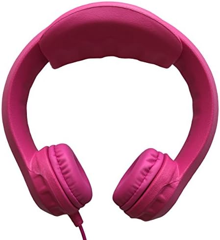 Kidrox Wired Kids Headphones, Volume Limited with Padded Cushions and Removable Size-Adjuster, Safe for Children (Pink)