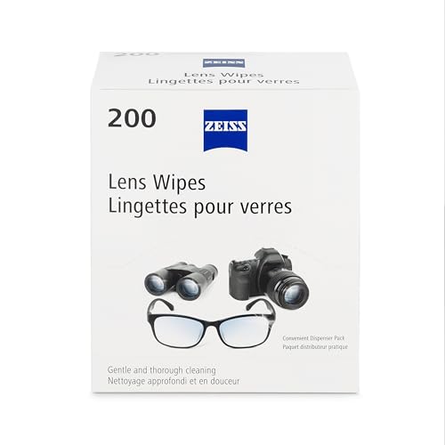 ZEISS Pre-Moistened Lens Cleaning Wipes, 200 Count