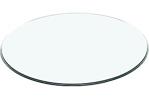 STONELITE FURNITURE 32 inch Round Tempered Glass Table Top with 1/4 inch Thickness & Flat Polished Edge - Clear Surface & Scratch Resistant - Ideal for Dining Room, Kitchen, Patio & Round Coffee Tables