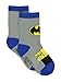 Batman Justice League Boy's 6 pack Athletic Crew Socks (4T-5T, Black/Multi)
