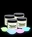 (Pack of 4) Glominex O959 Glow in the Dark Paint 2 oz Jars - Invisible Day Assorted