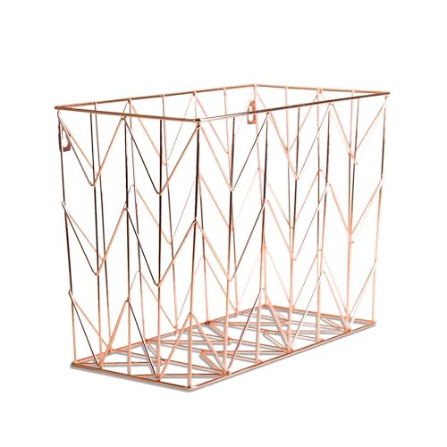 U Brands Rose Gold Hanging File Desk Organizer