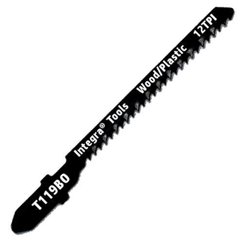 INTEGRA Tools T119BO T-Shank 20 Piece Contractor Jigsaw Blade Set with storage tube. Made with Metal. Blades optimized for cutting Wood, PVC, and Plastic.