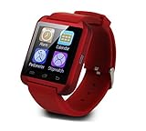 Padgene Bluetooth Smart Watch Bracelet for Samsung, Nexus, Htc, Sony and Other Android Smartphones, Red